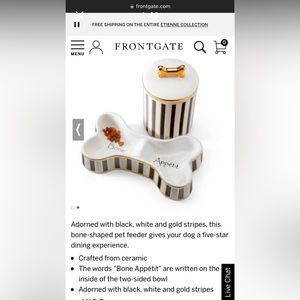 Frontgate ceramic bowl and treat dish